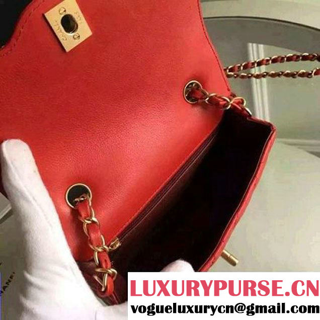 Chanel Small Calfskin Flap Bag Red Cruise  2016 (FTH-6031413 )