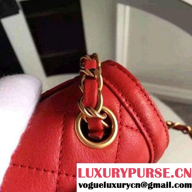 Chanel Small Calfskin Flap Bag Red Cruise  2016 (FTH-6031413 )