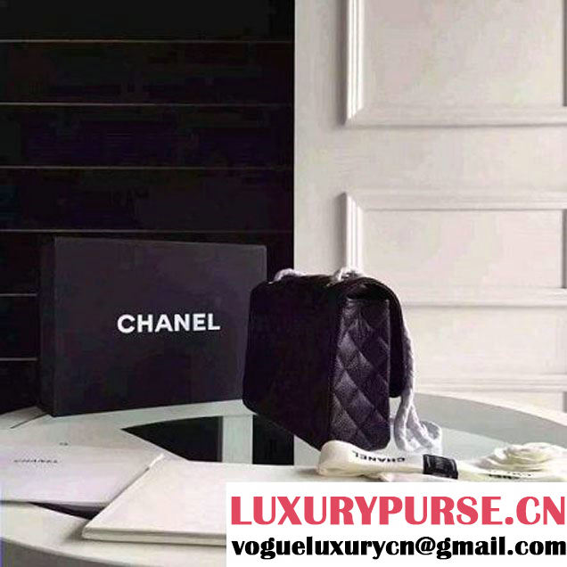 Chanel Medium Caviar Calfskin Flap Bag Black Cruise 2016 (FTH-6031414 )