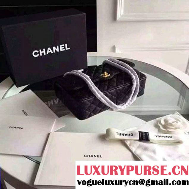 Chanel Medium Caviar Calfskin Flap Bag Black Cruise 2016 (FTH-6031414 )