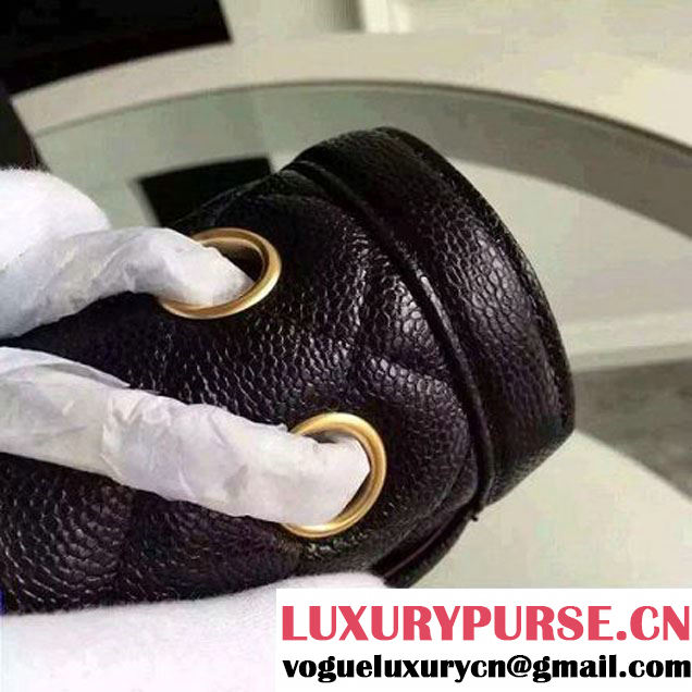 Chanel Medium Caviar Calfskin Flap Bag Black Cruise 2016 (FTH-6031414 )