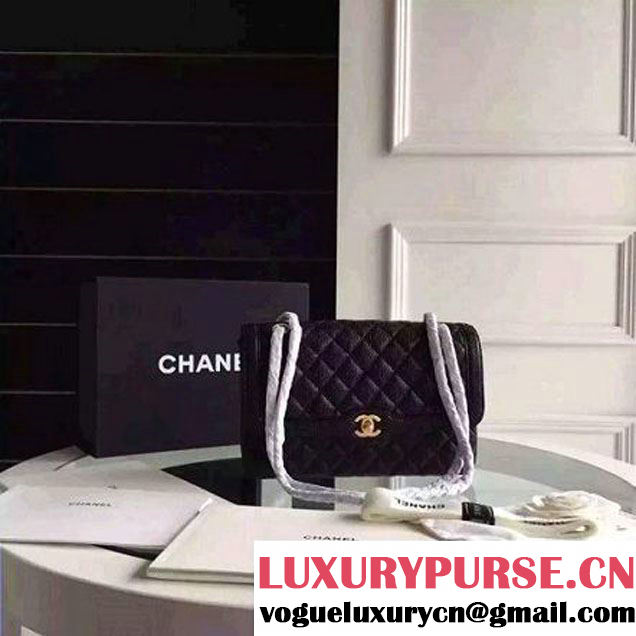 Chanel Medium Caviar Calfskin Flap Bag Black Cruise 2016 (FTH-6031414 )