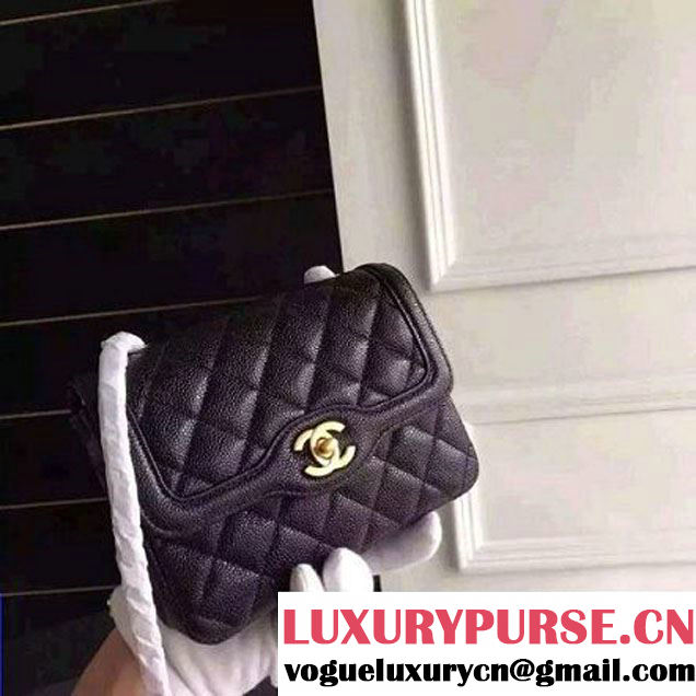 Chanel Small Carviar Calfskin Flap Bag Black Cruise 2016 (FTH-6031415 )