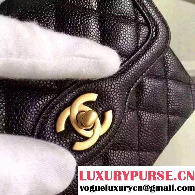 Chanel Small Carviar Calfskin Flap Bag Black Cruise 2016 (FTH-6031415 )