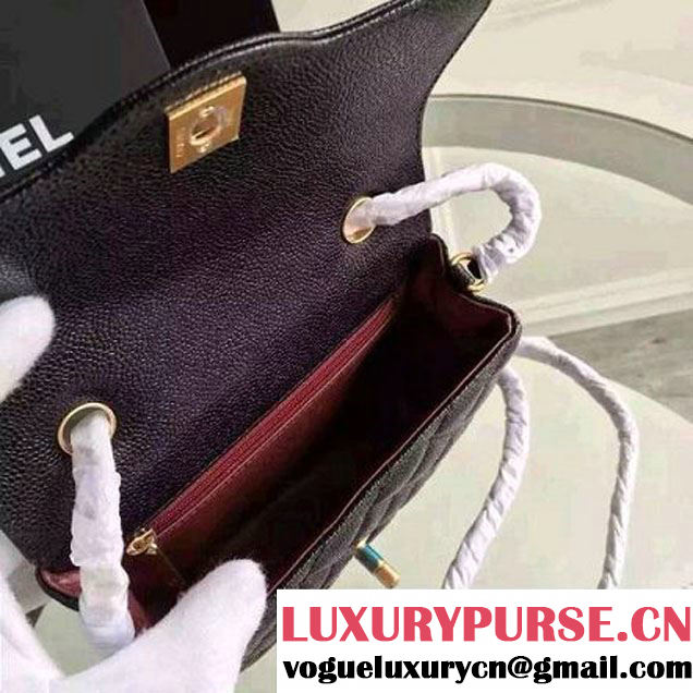 Chanel Small Carviar Calfskin Flap Bag Black Cruise 2016 (FTH-6031415 )