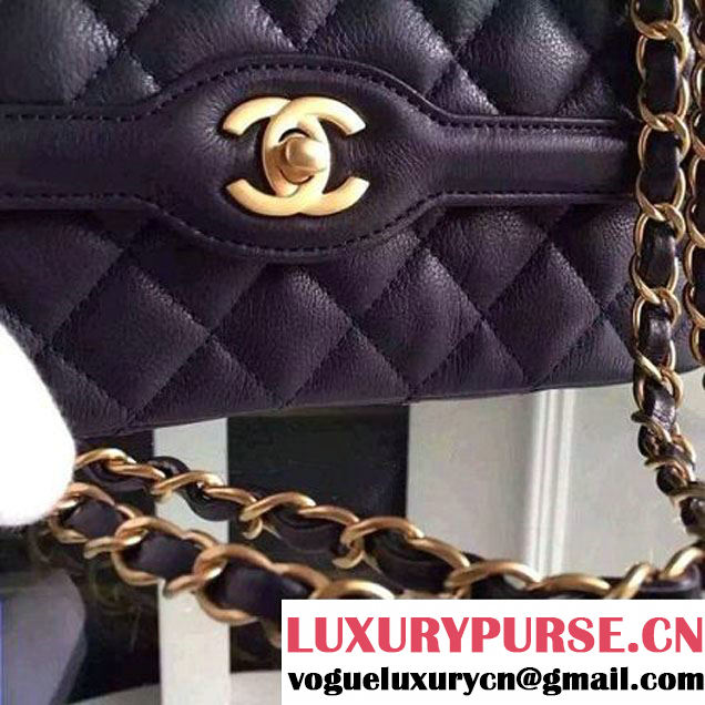 Chanel Medium Calfskin Flap Bag Deep Blue Cruise 2016 (FTH-6031416 )