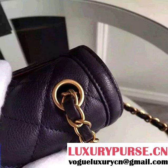 Chanel Small Calfskin Flap Bag Deep Blue Cruise 2016 (FTH-6031417 )