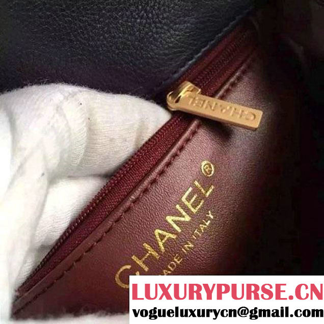 Chanel Small Calfskin Flap Bag Deep Blue Cruise 2016 (FTH-6031417 )