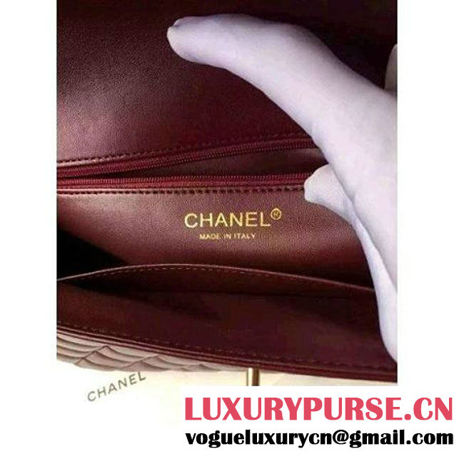 Chanel Medium Two-tone Lambskin Calfskin Flap Bag Red/Black Cruise 2016 (FTH-6031418 )