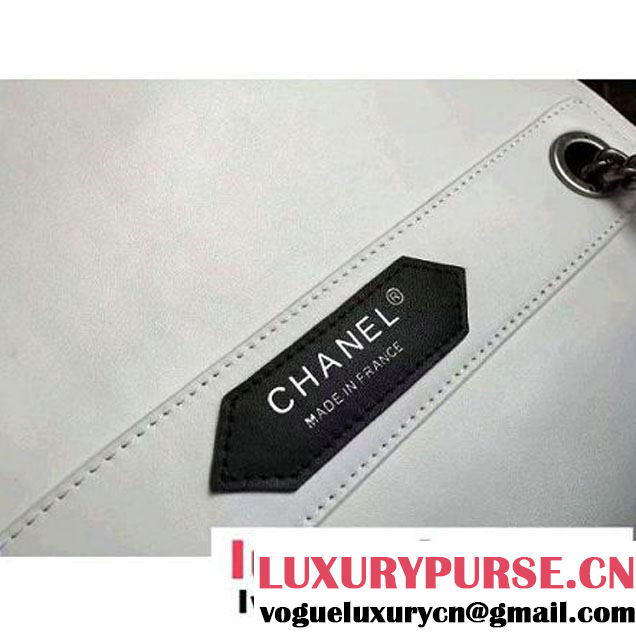 Chanel Beige Calfskin Flap Bag With Handle A93879 Pre S/S 2016 (2A057-6032208 )