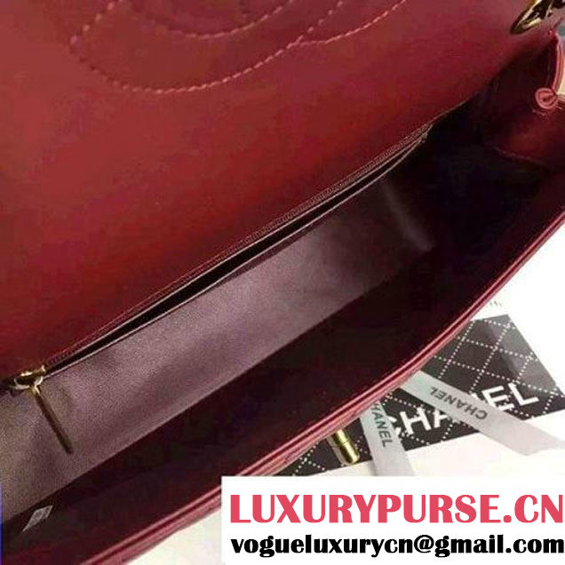 Chanel Goatskin Flap Bag A93229 Burgundy Pre-S/S 2016 (2A058-6040801 )