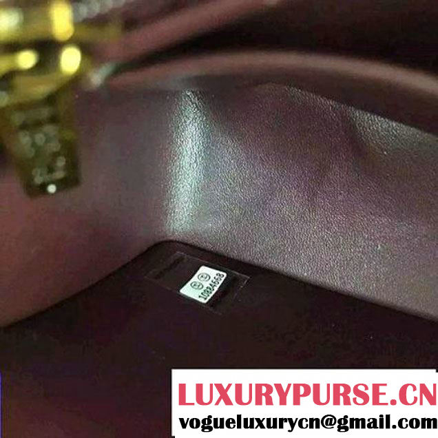 Chanel Goatskin Flap Bag A93229 Burgundy Beige Pre-S/S 2016 (2A058-6040802 )