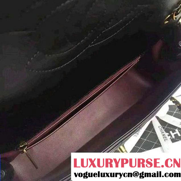 Chanel Goatskin Flap Bag A93229 Black Pre-S/S 2016 (2A058-6040803 )
