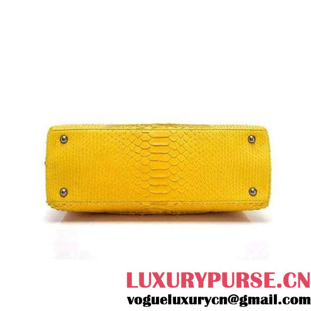 Chanel A93279 Python and Lambskin Flap Bag With Handle Ginger Pre-SS 2016 (XY-6041238 )