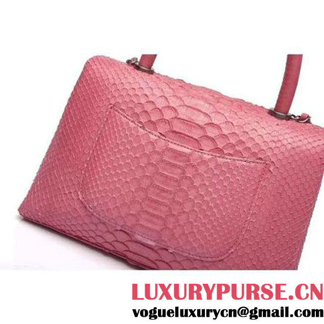 Chanel A93050 Small Python and Lambskin Flap Bag With Handle Pink Pre-SS 2016  (XY-6041244 )