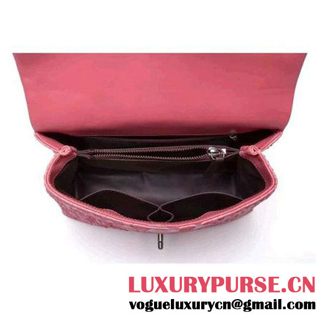 Chanel A93050 Small Python and Lambskin Flap Bag With Handle Pink Pre-SS 2016  (XY-6041244 )