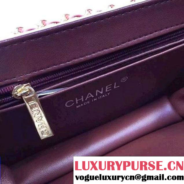 Chanel Small Sheepskin & Resin Flap Bag A93221 Pink Pre-S/S 2016 (2A057-6042101 )