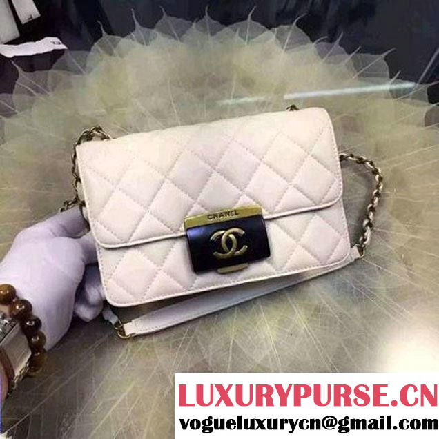 Chanel Small Sheepskin & Resin Flap Bag A93221 Off-White Pre-S/S 2016 (2A057-6042102 )