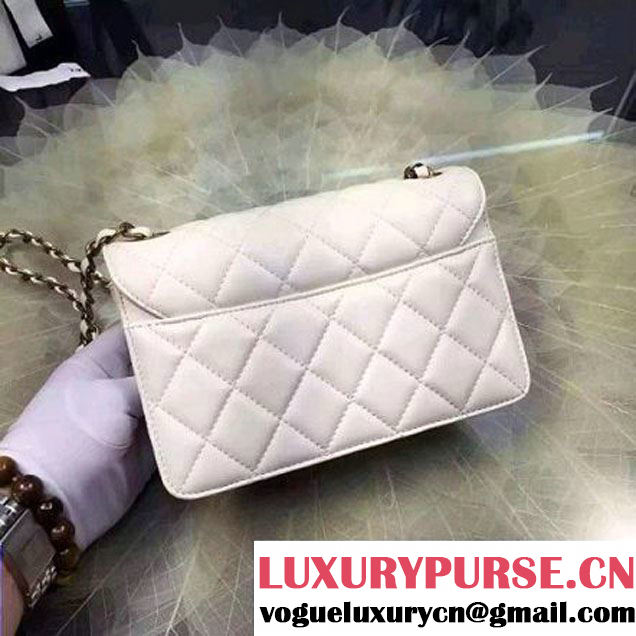 Chanel Small Sheepskin & Resin Flap Bag A93221 Off-White Pre-S/S 2016 (2A057-6042102 )