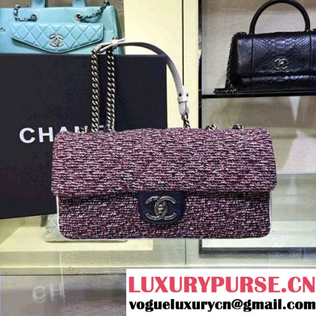 Chanel Tweed & Calfskin Medium Flap Bag 2016 (2A143-6042705 )
