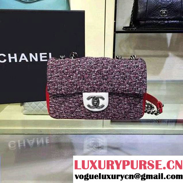 Chanel Tweed & Calfskin Small Flap Bag 2016 (2A143-6042706 )