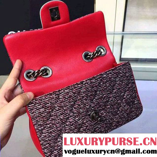 Chanel Tweed & Calfskin Small Flap Bag 2016 (2A143-6042706 )