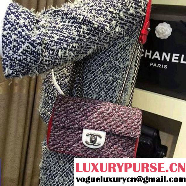Chanel Tweed & Calfskin Small Flap Bag 2016 (2A143-6042706 )