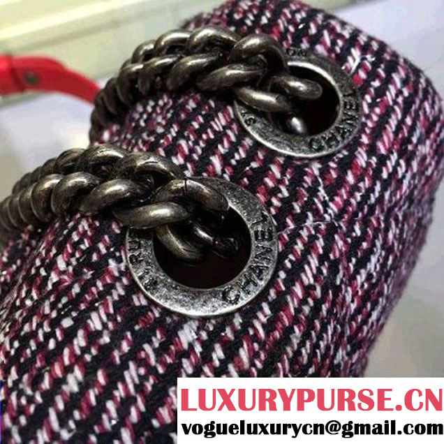 Chanel Tweed & Calfskin Small Flap Bag 2016 (2A143-6042706 )