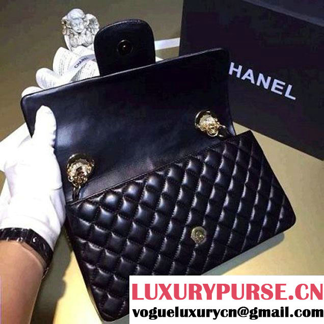 Chanel Black Lambskin Flap Bag Eembellished With Pearl (2A057-6050522 )