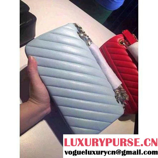 Chanel Small Lambskin Flap Bag A93229 Ciel Pre-S/S 2016 (2A057-6051322 )