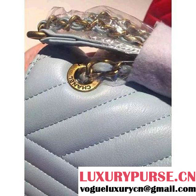 Chanel Small Lambskin Flap Bag A93229 Ciel Pre-S/S 2016 (2A057-6051322 )