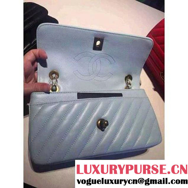Chanel Small Lambskin Flap Bag A93229 Ciel Pre-S/S 2016 (2A057-6051322 )