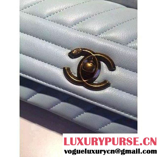 Chanel Small Lambskin Flap Bag A93229 Ciel Pre-S/S 2016 (2A057-6051322 )