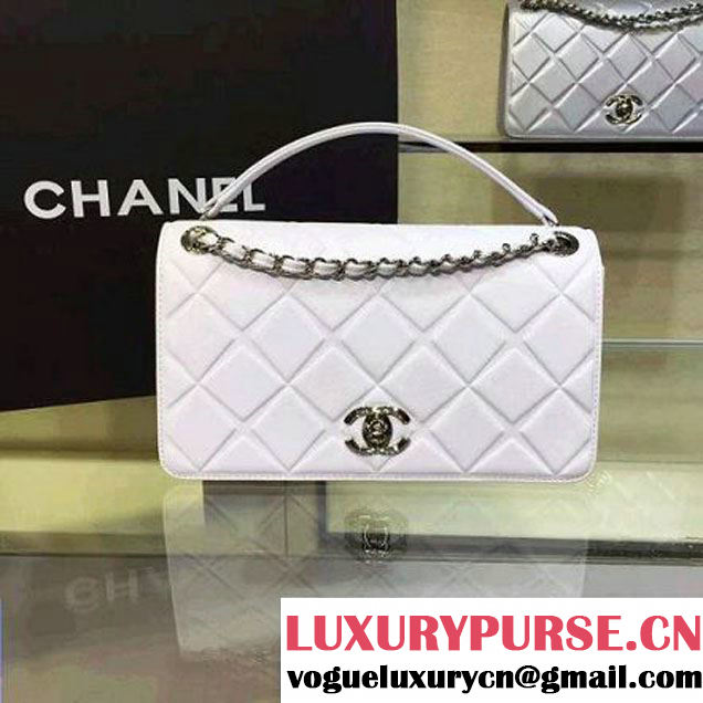 Chanel Medium Lambskin Diamond Quilting Flap Bag Off-White 2016 (2a143-6052737 )