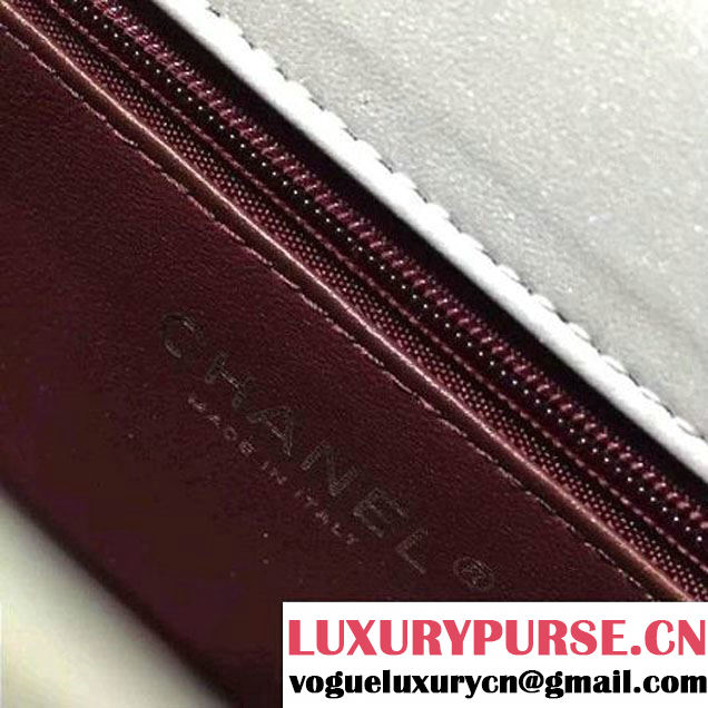 Chanel Medium Lambskin Diamond Quilting Flap Bag Silver-Grey 2016 (2a143-6052738 )