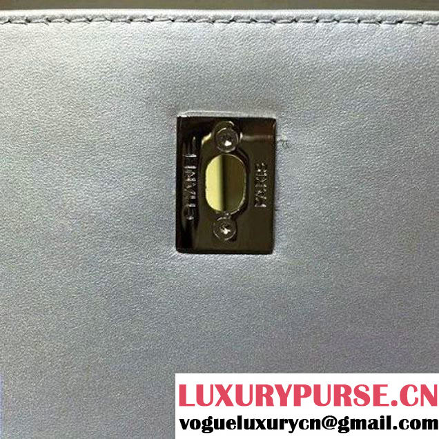 Chanel Medium Lambskin Diamond Quilting Flap Bag Silver-Grey 2016 (2a143-6052738 )