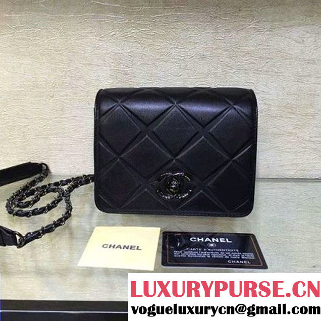 Chanel Small Lambskin Diamond Quilting Flap Bag Black 2016 (2a143-6052739 )