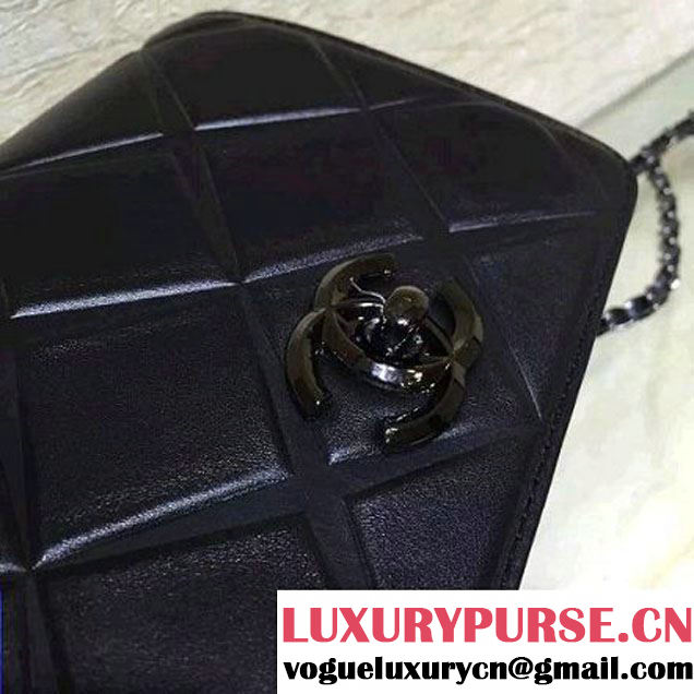 Chanel Small Lambskin Diamond Quilting Flap Bag Black 2016 (2a143-6052739 )