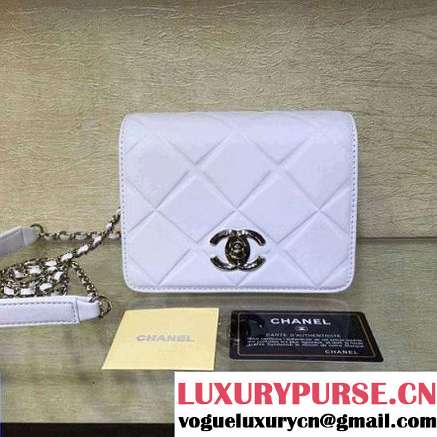 Chanel Small Lambskin Diamond Quilting Flap Bag Off-White 2016 (2a143-6052740 )