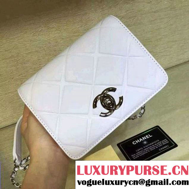 Chanel Small Lambskin Diamond Quilting Flap Bag Off-White 2016 (2a143-6052740 )