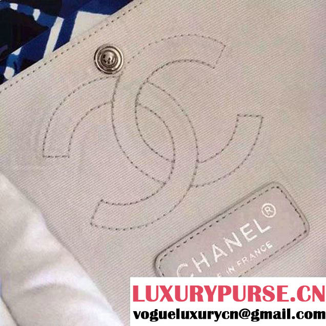 Chanel Medium Printed Lambskin Classic Flap Bag A01112 White S/S 2016 (FTH-6052749 )