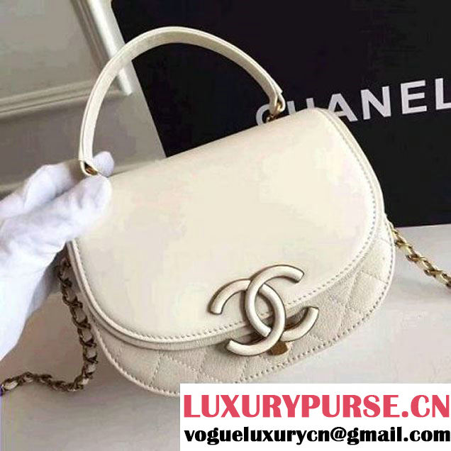 Chanel Coco Curve Flap Messenger Bag A93460 White Paris 2016 (KN-6070418 )