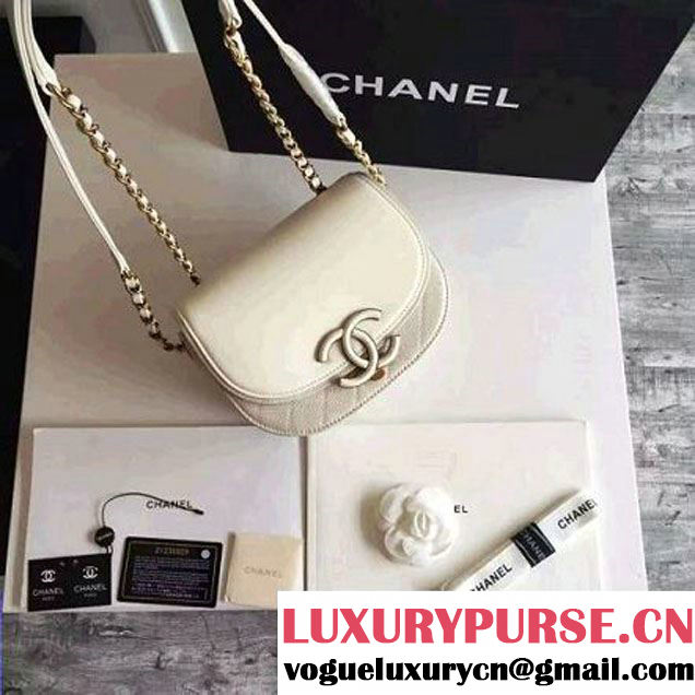 Chanel Coco Curve Flap Messenger Bag A93460 White Paris 2016 (KN-6070418 )