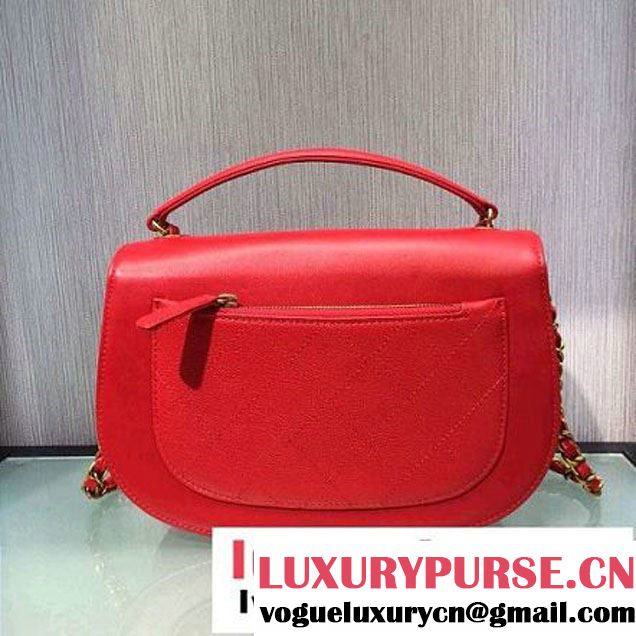 Chanel Coco Curve Flap Messenger Bag A93461 Red Paris 2016 (2A143-6070611 )