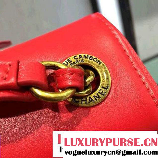 Chanel Coco Curve Flap Messenger Bag A93461 Red Paris 2016 (2A143-6070611 )