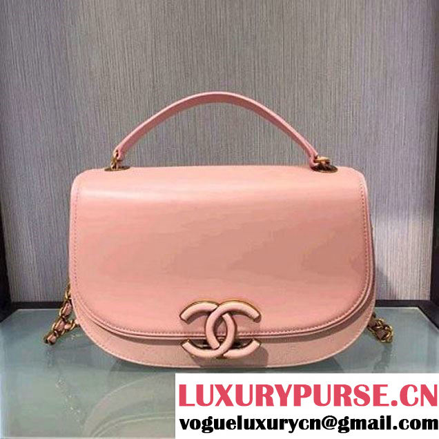 Chanel Coco Curve Flap Messenger Bag A93461 Pale Pink Paris 2016 (2A143-6070612 )