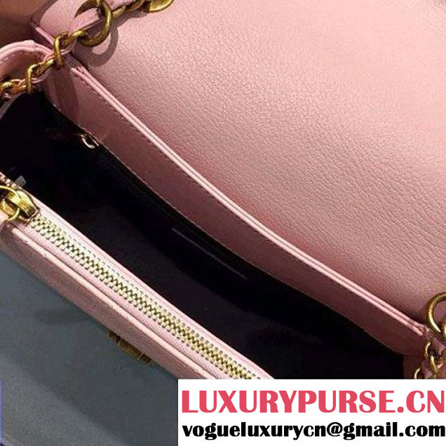 Chanel Coco Curve Flap Messenger Bag A93461 Pale Pink Paris 2016 (2A143-6070612 )