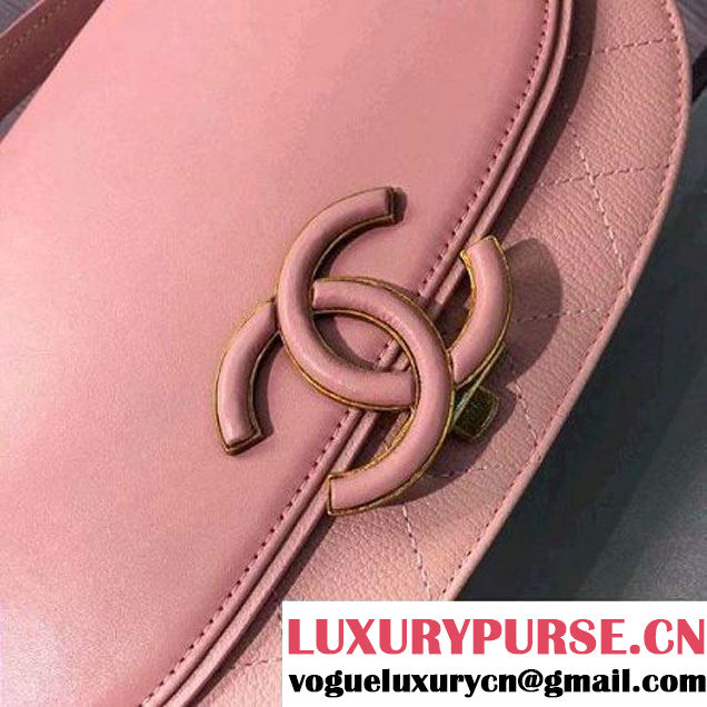 Chanel Coco Curve Flap Messenger Bag A93461 Pale Pink Paris 2016 (2A143-6070612 )