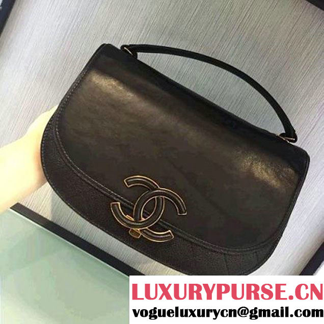 Chanel Coco Curve Flap Messenger Bag A93461 Black Paris 2016 (2A143-6070613 )