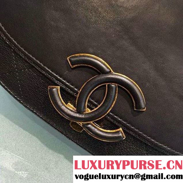 Chanel Coco Curve Flap Messenger Bag A93461 Black Paris 2016 (2A143-6070613 )